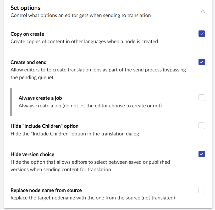 Set flags options.