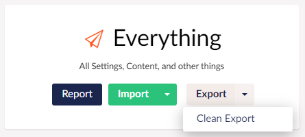 Clean export button
