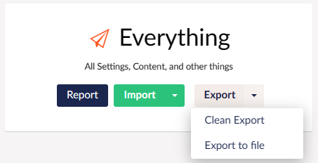 Clean export button