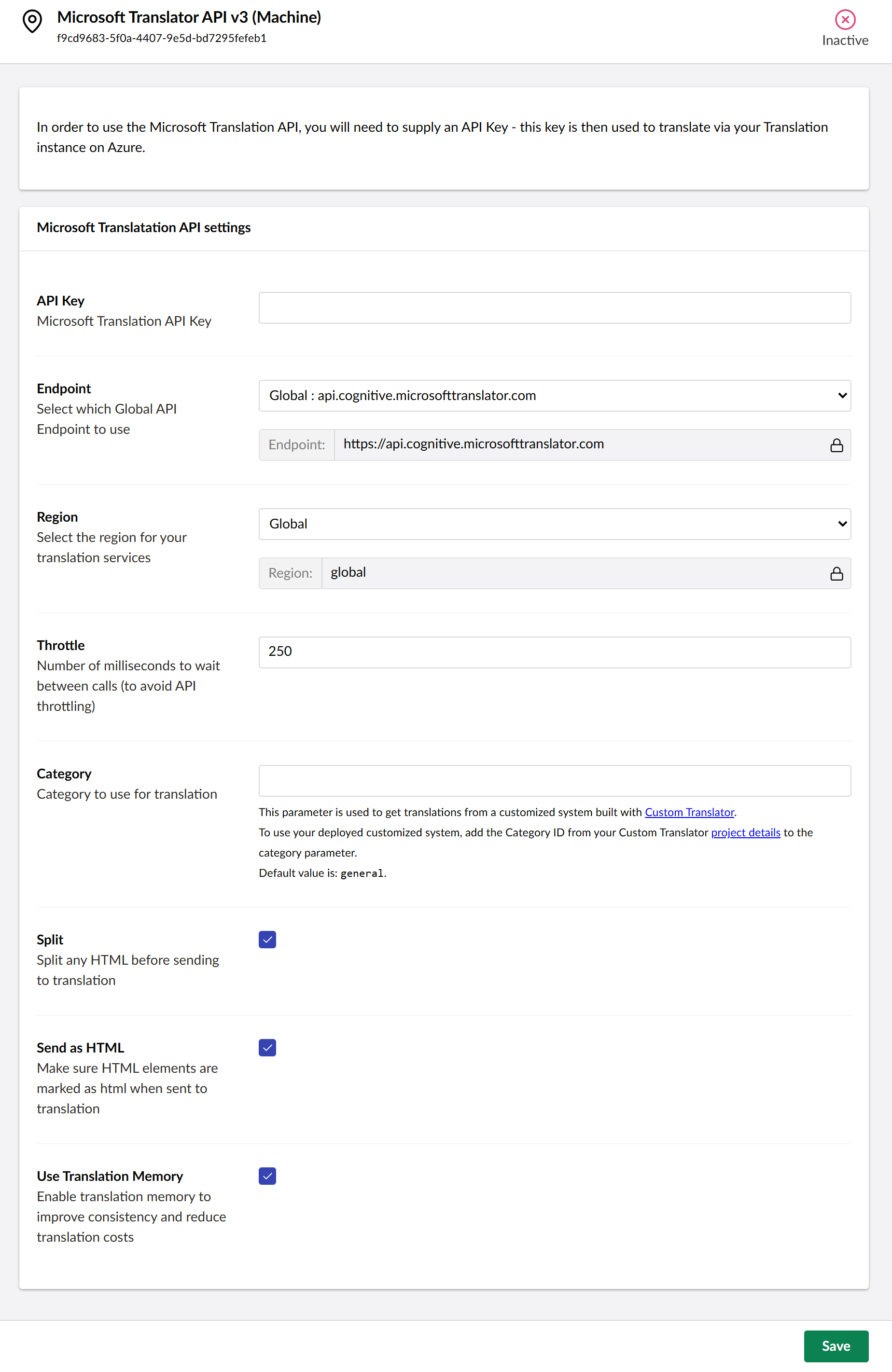 Microsoft Translator Page