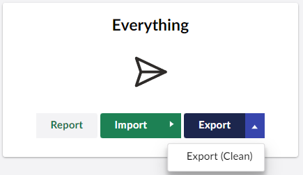 Clean export button